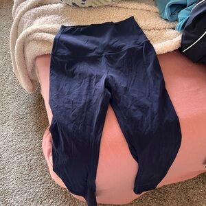 Navy Blue High-Waisted Leggings